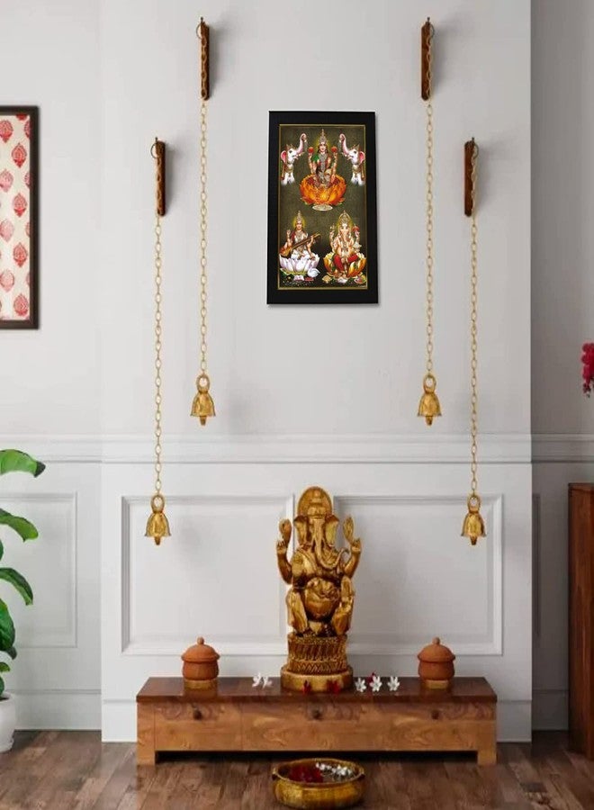 101Temples - Divinity Eternity Spirituality Wooden Lakshmi Ganesha Saraswati Hindu God Finish Photo Frame with Wall Hook for Pooja Room (10 x 13) - Image 3